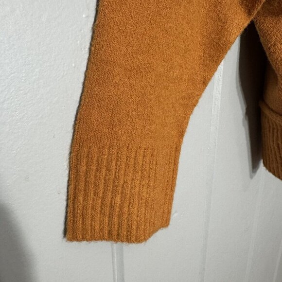 Easel Oversized Top it off Sweater Button Front Grampa Cardigan Ginger orange S - Picture 7 of 15